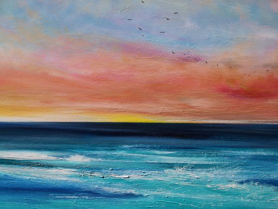 Fresh Dawn - Cornish Seascape, Art, Skyscape