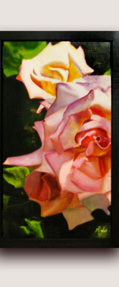 Realistic Still Life - Pink Roses by Matthew Withey
