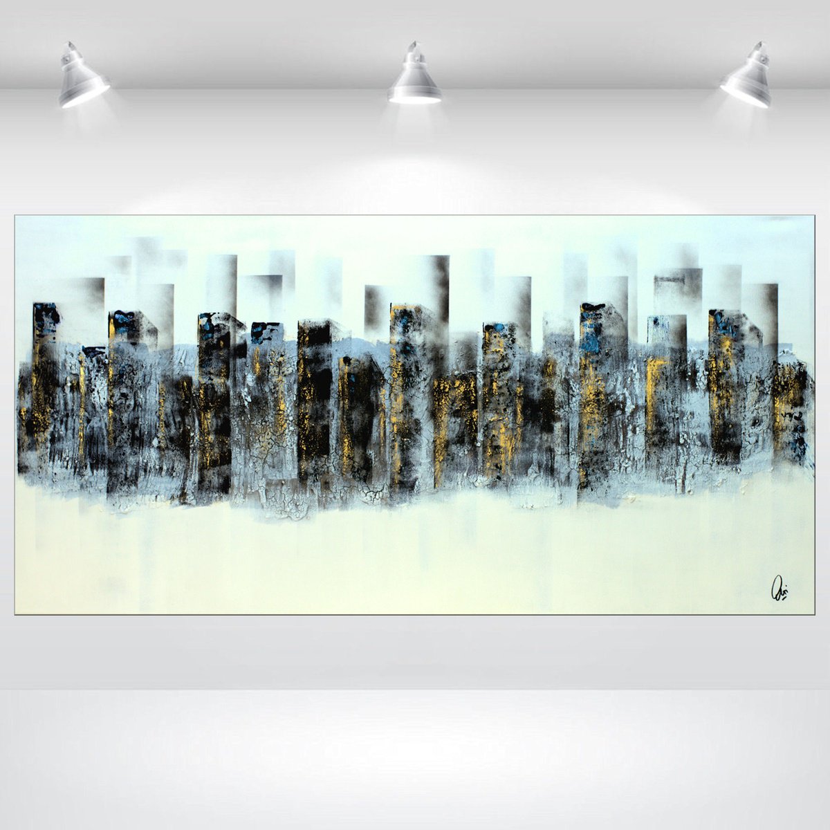  Blue Windows By Edelgard Schroer, 55 X 28, Artwork For Sale On Artfinder