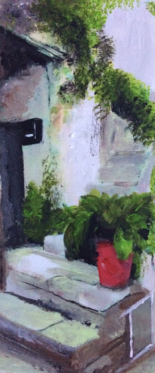 Steps To A House In Summer, Italy by Andrew  Reid Wildman