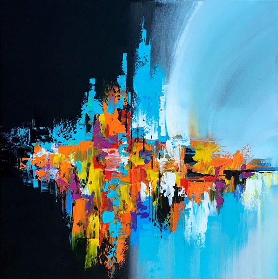 Your Rhythm - PALETTE KNIFE ART - EXPRESSIONS OF ENERGY AND LIGHT. READY TO HANG