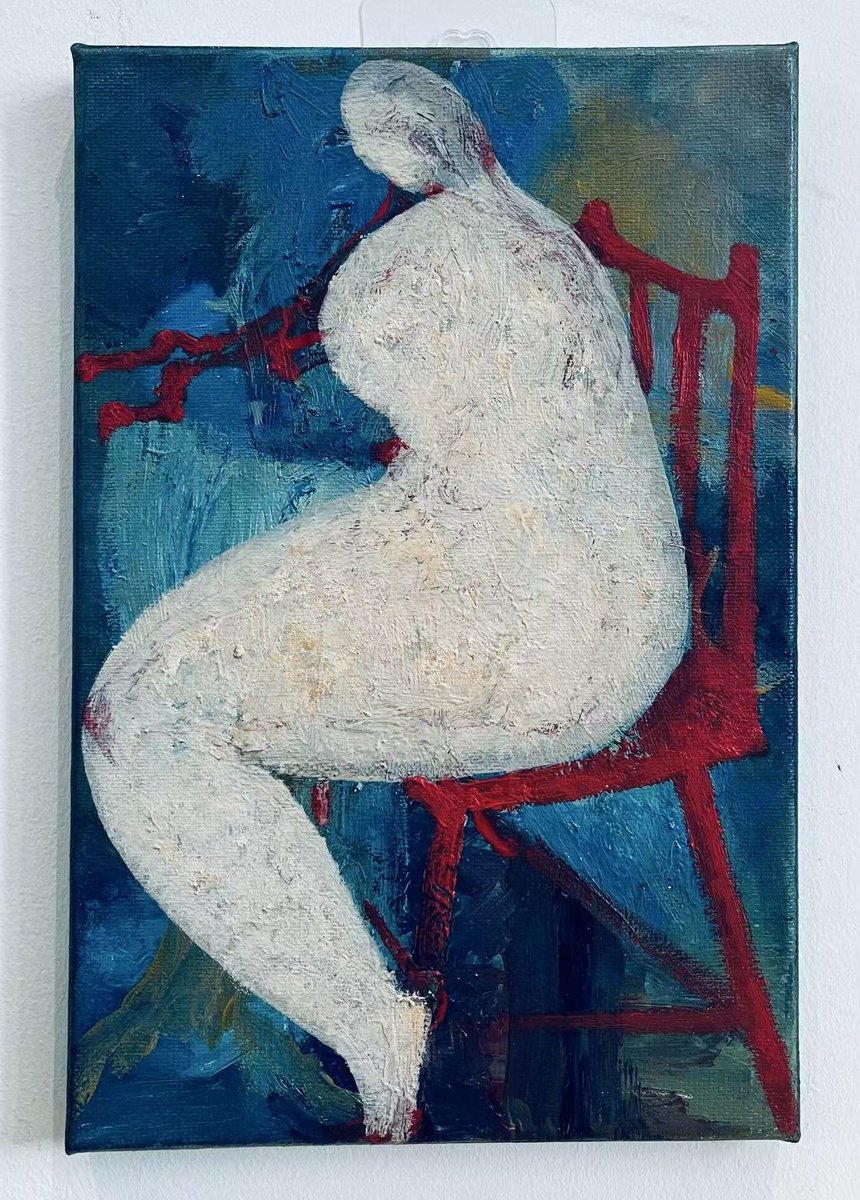 Red Chair By Juan Du, 8 X 12, Artwork For Sale On Artfinder