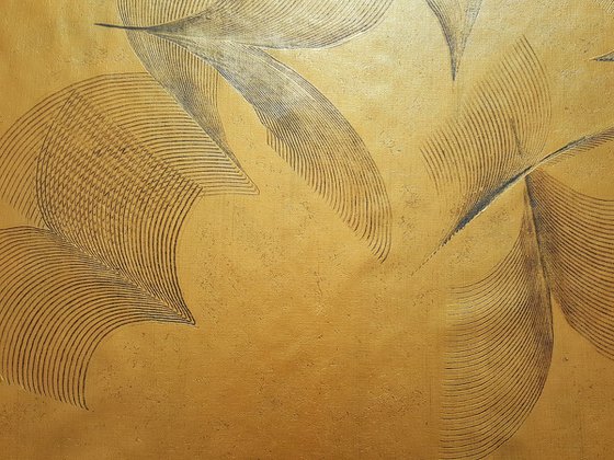 Fly free No.4 - golden abstract