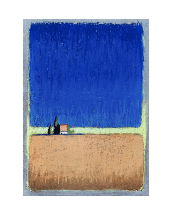 Blue Ochre Minimal landscape