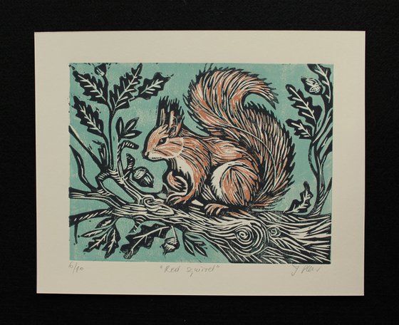 Red squirrel (ivory paper)