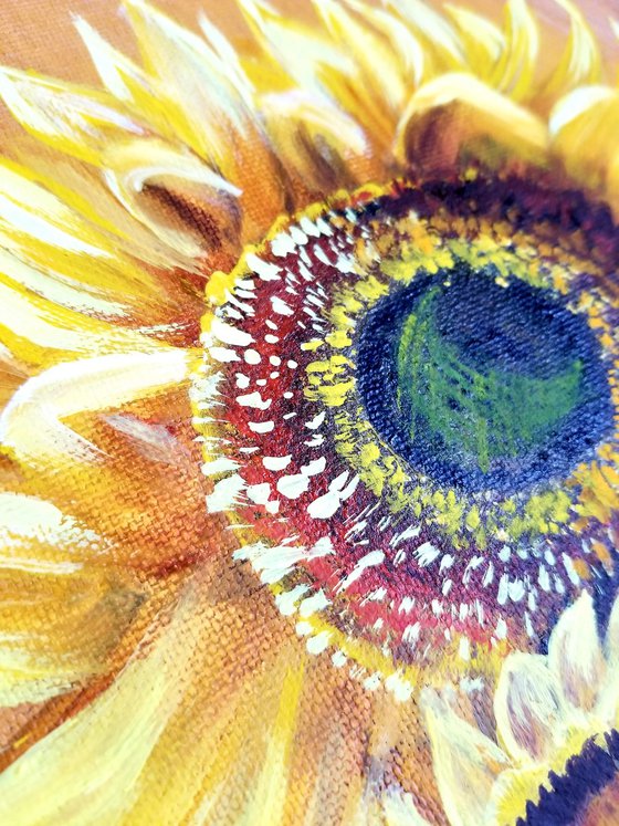 Sunflowers in a Pot
