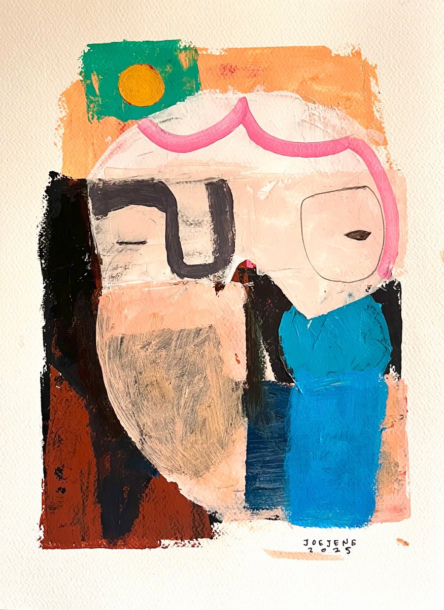 Abstract Acrylic Painting By Joejene C. Santos, 11 X 15, Oh Carol, Original Artwork