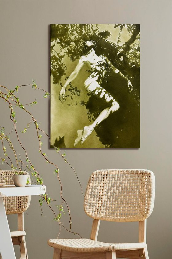 Forest Nymph's Revelation - Water Nude