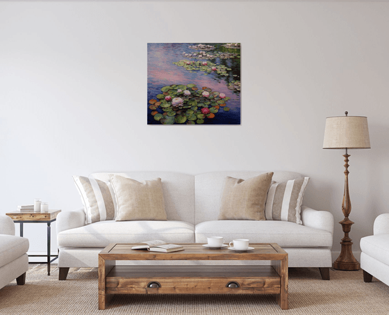 "Water lilies on the water"