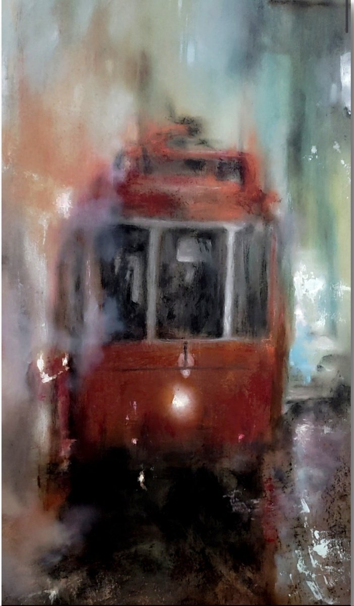 Impressionistic Landscape Oil Painting By Yuliia Kyrsanova, 24 X 31", Atmospheric Prague, Original Artwork