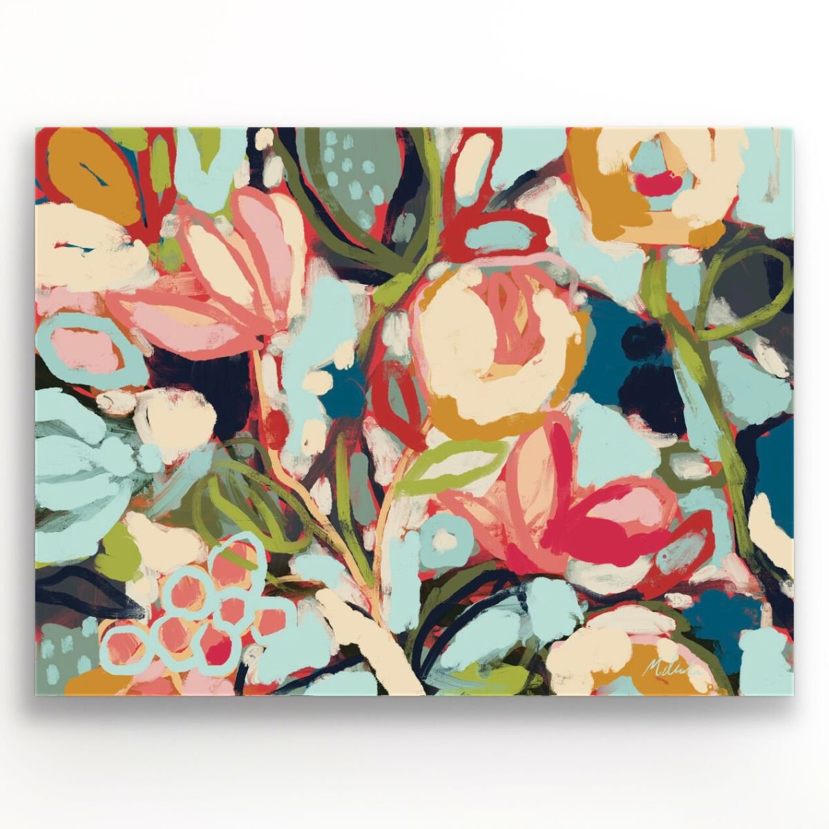 Abstract Botanical Giclee Print By Melinda Macdonald, 45 X 30", Feeling Fancy, Original Artwork