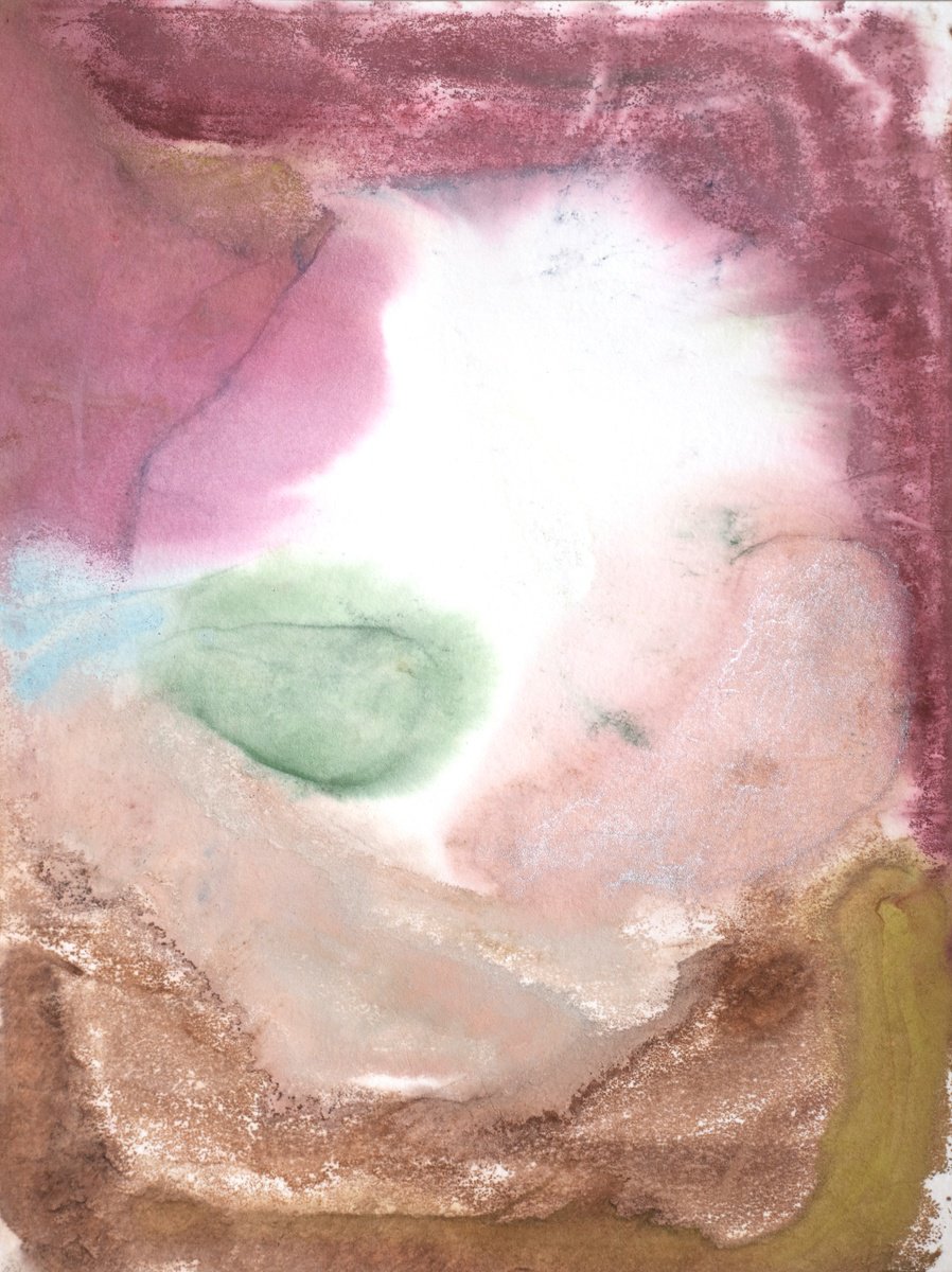 Organic Abstract Watercolour By Melissa Mcgill, 9 X 12", What Your Heart Used To Be, Original Artwork