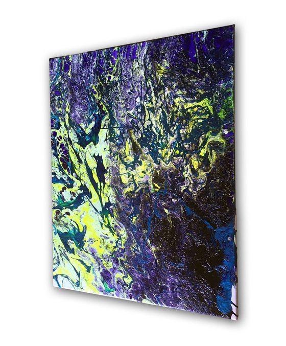 "A Tangled Web We Weave" - Original Abstract PMS Fluid Painting - 16 x 20 inches