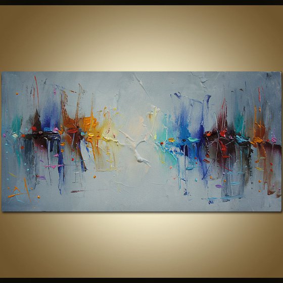 Sea charts, Abstract Oil Painting on Canvas