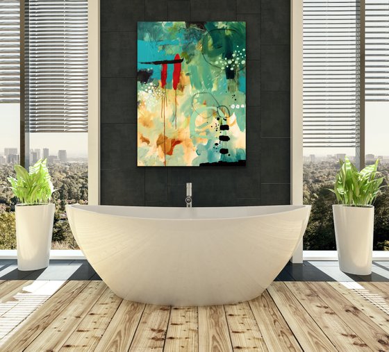 Je t'écris ce poème - Original large abstract painting - Ready to hang