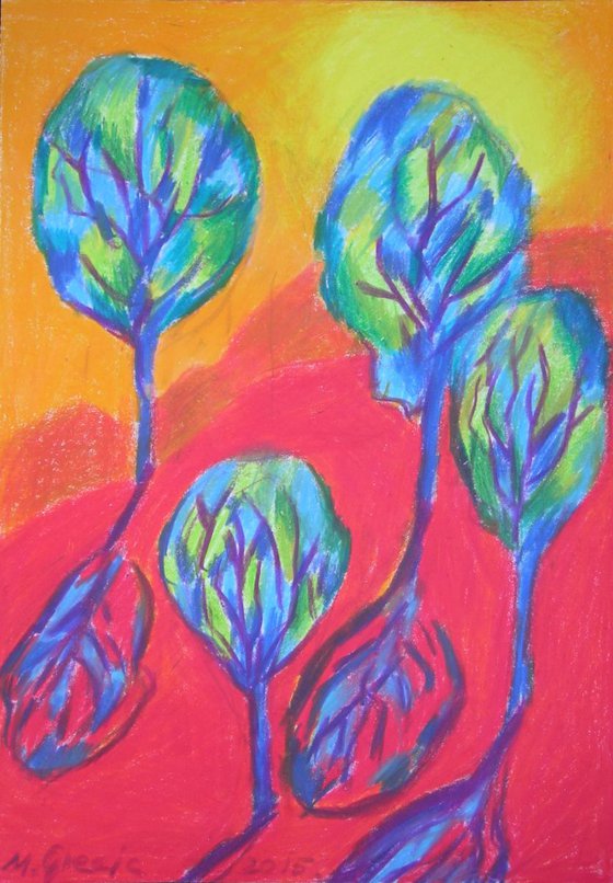 Trees on the edge of a dream