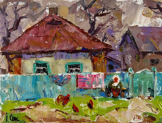 Yard in Sunset Light