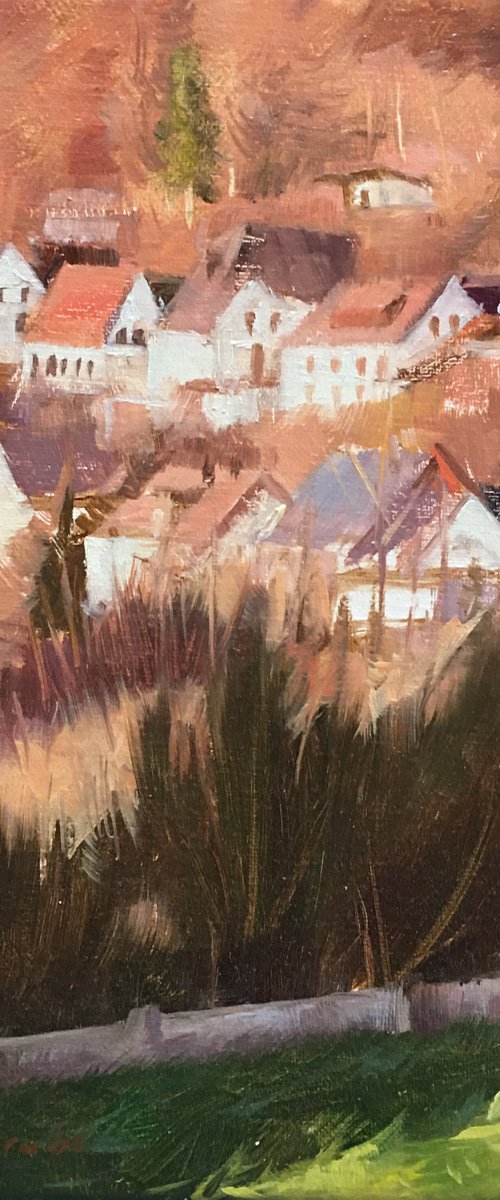 A Sunny Winter Evening (framed) by Ling Strube
