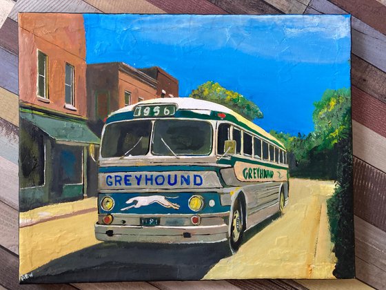 Bus In An American Town