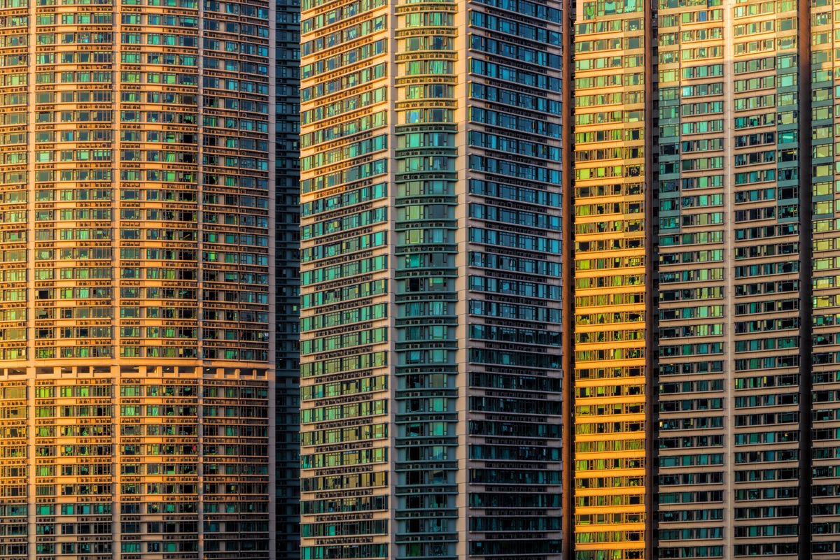 Abstract Cityscapes Photograph By Serge Horta, 48 X 32", H-H Series #1, Original Artwork