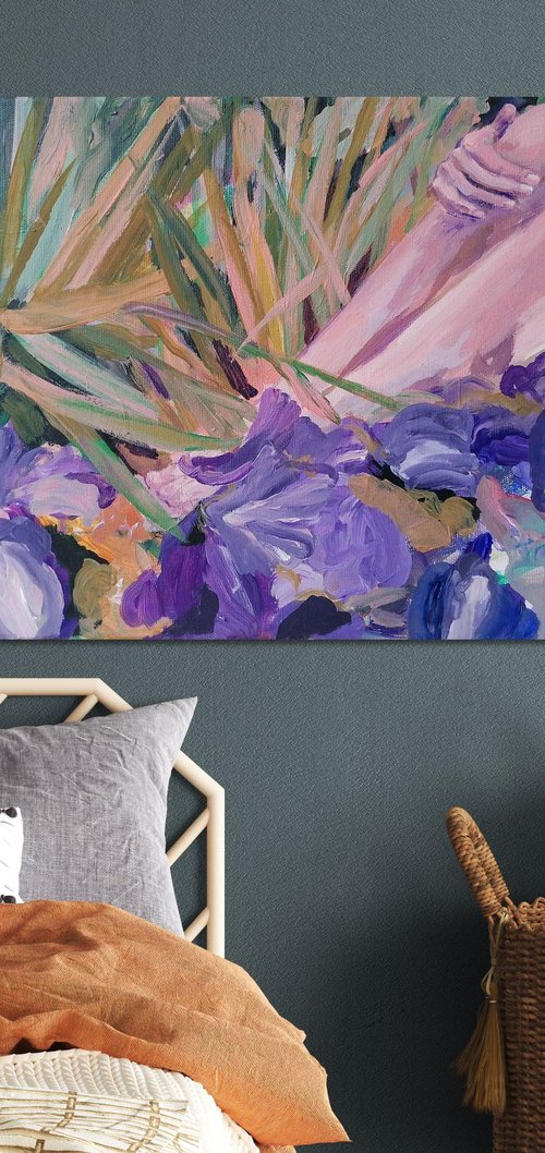 Sitting in violet irises by Zuzana Petrakova