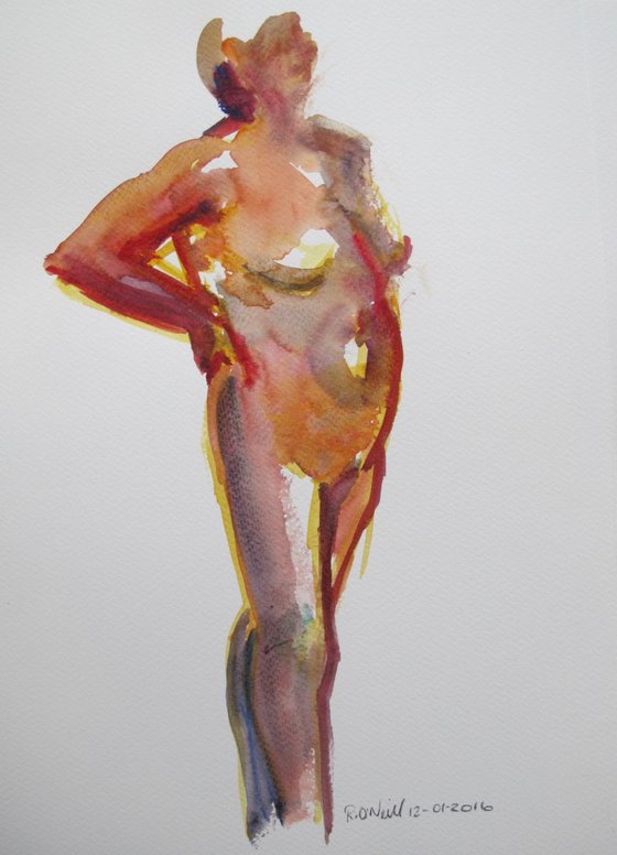 standing female nude