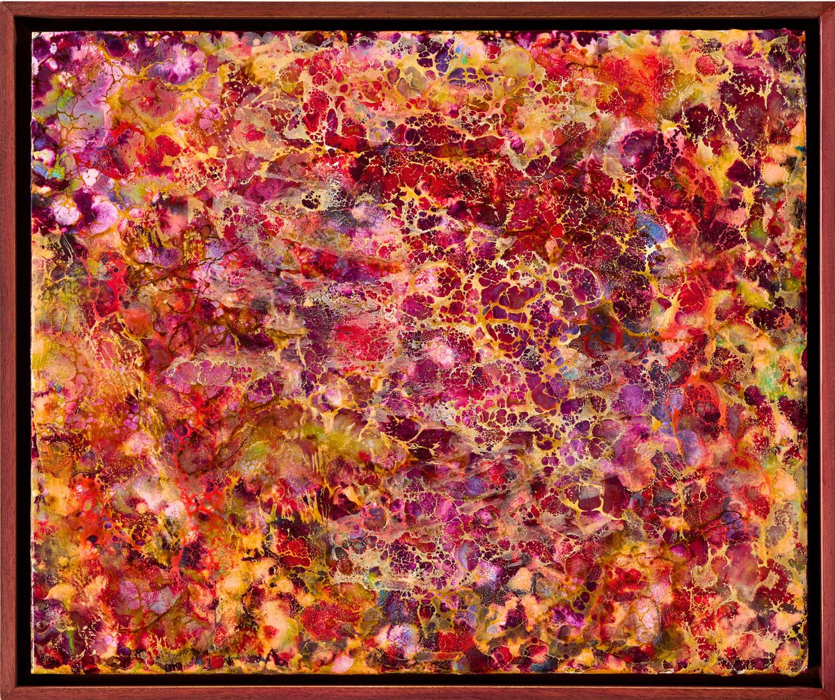 Abstract Painting By Xavi Castel, 28 X 23", Aristocrazia, Original Artwork