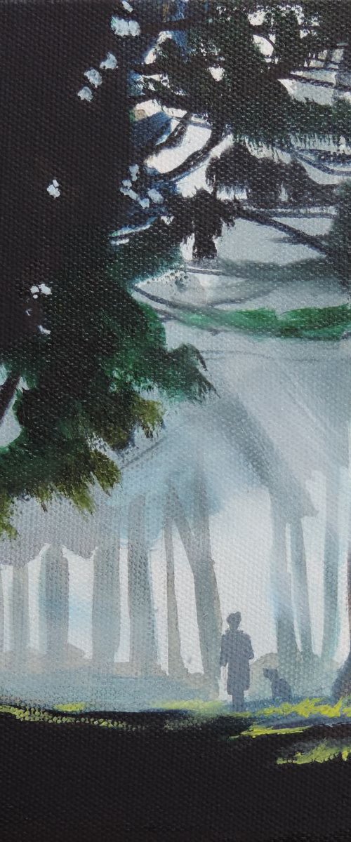 woodland walk 8" x 8" by Gordon Bruce