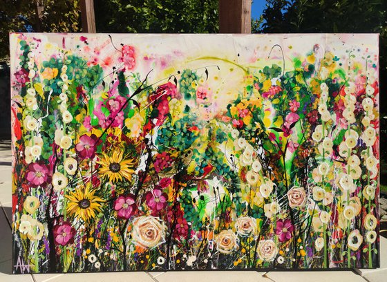 Honeyglow Grove; Abstract Floral Landscape