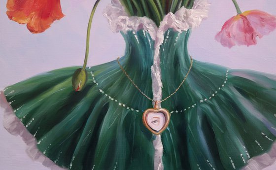 "A heart blooming with poppies"