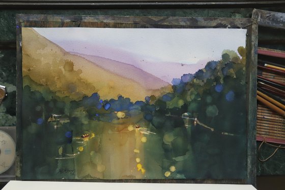 Boating in a mystical lake