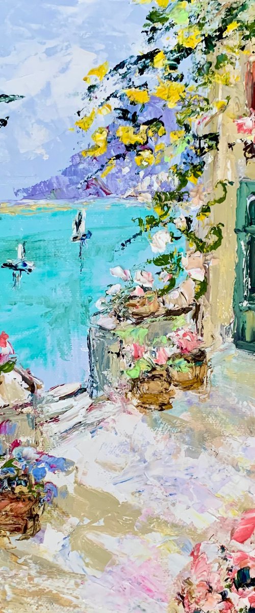 Terrace with flowers by Vilma Gataveckienė