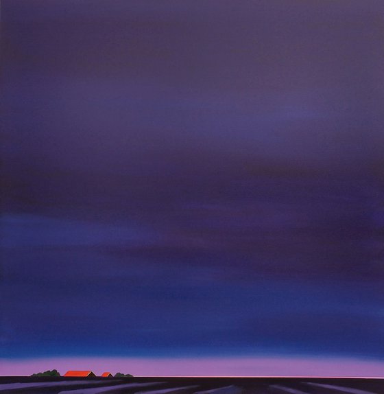 Red roofs, purple evening (April)