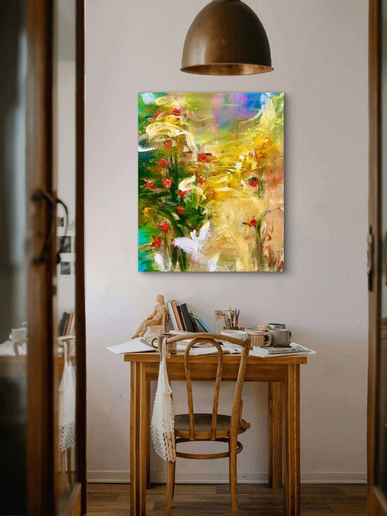 Golden Ripples and Roses