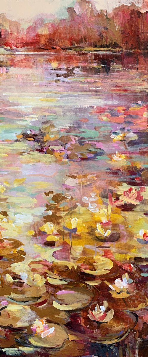 At a pond by Irina Laube