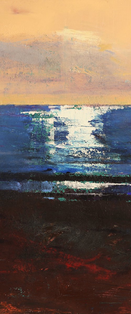 3 Colors of Evening 30x30" 76x76cm Contemporary Art by Bo Kravchenko by Bo Kravchenko