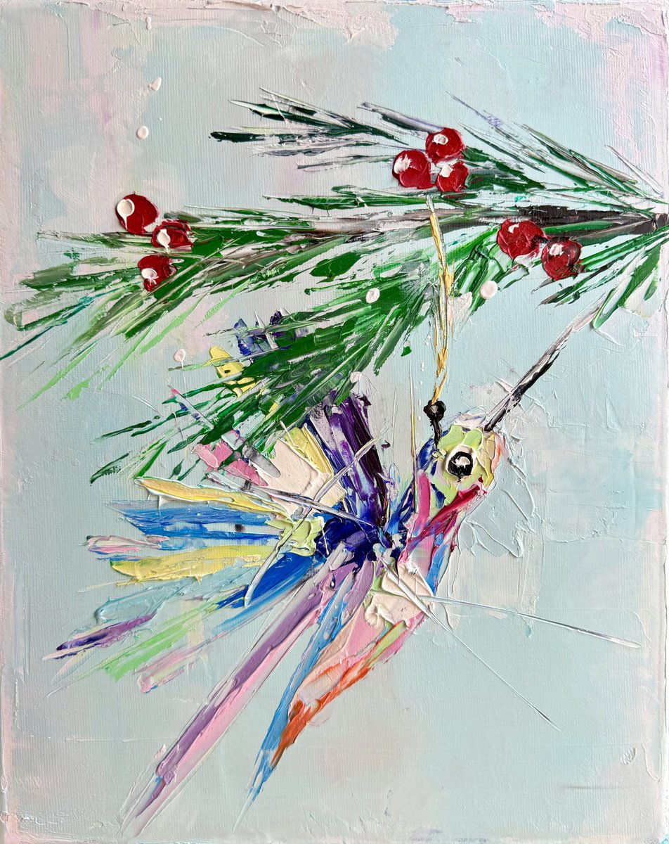 Expressive Oil Painting , Winter Delight By Lina Redford, 9 X 12, Artwork For Sale On Artfinder