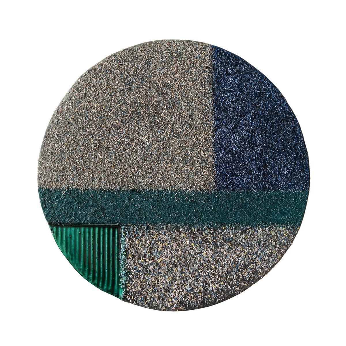 Geometric Abstract Relief By Rossitza Trendafilova, 10 X 10", "Code: Green I", Original Artwork