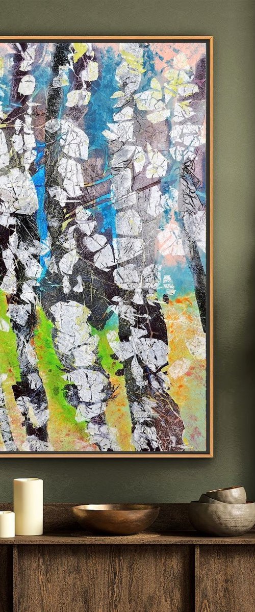 Still Standing 04 - Abstract landscape by Poovi Art