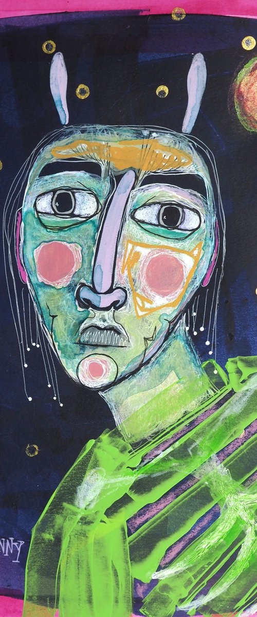 Sad Bunny - portrait by Sara Rodighiero