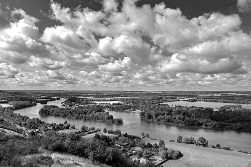 River Seine Panorama, Normandy by Alex Cassels