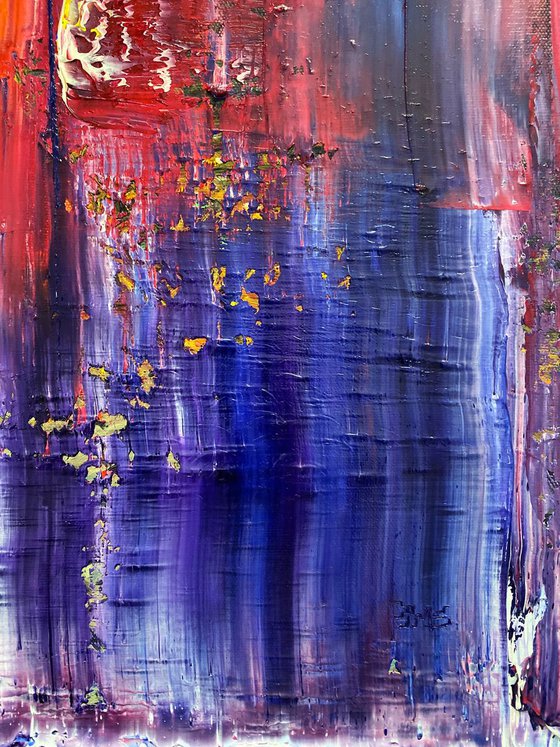 "Melt With Me" - Original PMS Abstract Oil Painting On Canvas - 18" x 24"