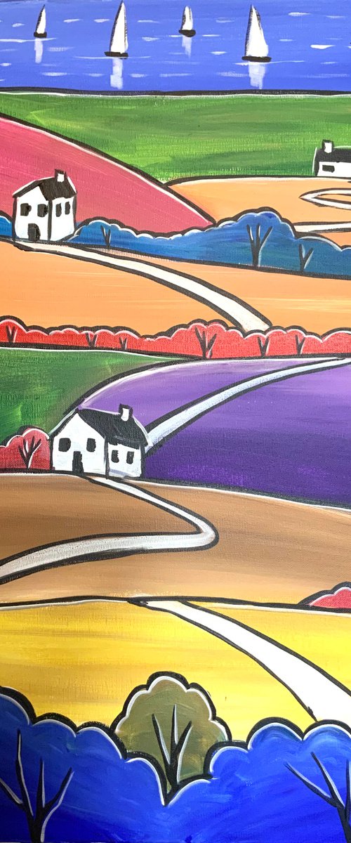 Bright Colourful Hills 2 by Aisha Haider