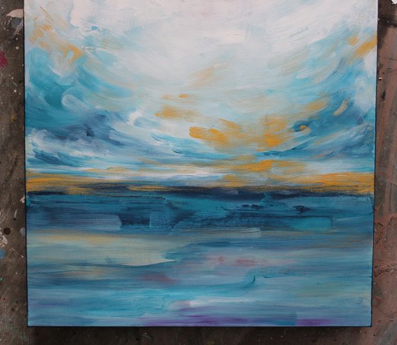Out to Sea - Abstract Seascape Painting