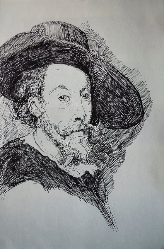 Rubens Self Portrait Copy
