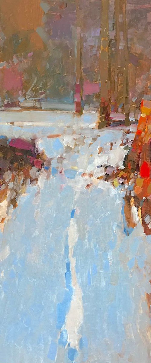 Spring Time, Landscape oil painting, One of a kind, Handmade artwork by Vahe Yeremyan