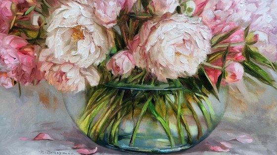 Peony oil painting original