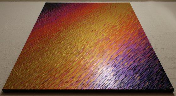 Vast iridescent pink orange gold knife texture 2