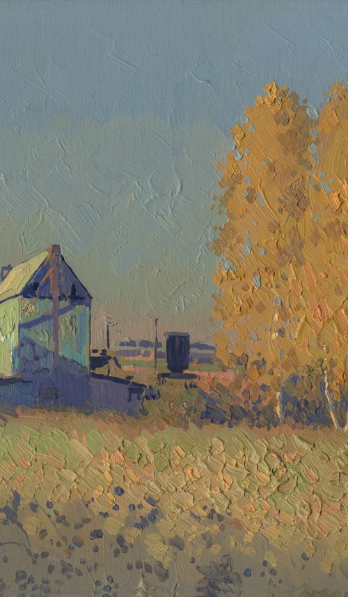 October evening at the farm by Simon Kozhin