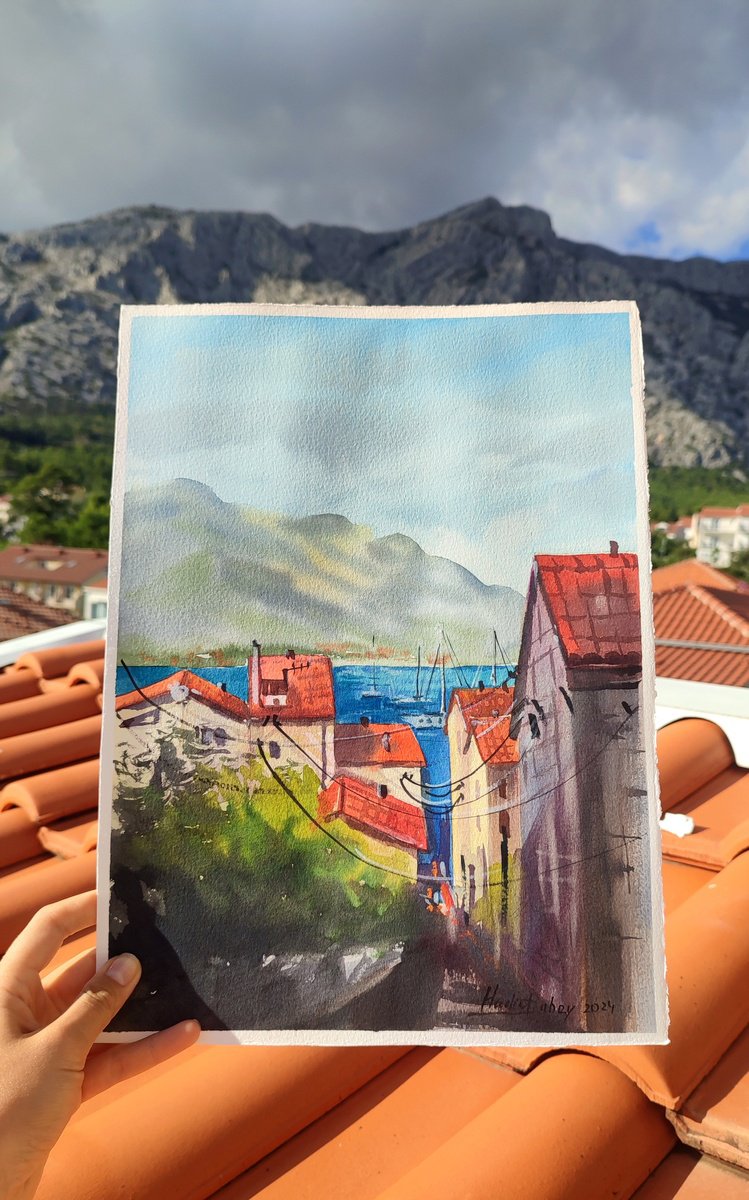 Korcula. Original artwork by Nadiia Dubei